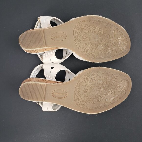 Croft & Barrow Sandals Sz 7 Womens 2.5" Cork Heel Adjustable Shoes Wedge - Picture 10 of 14